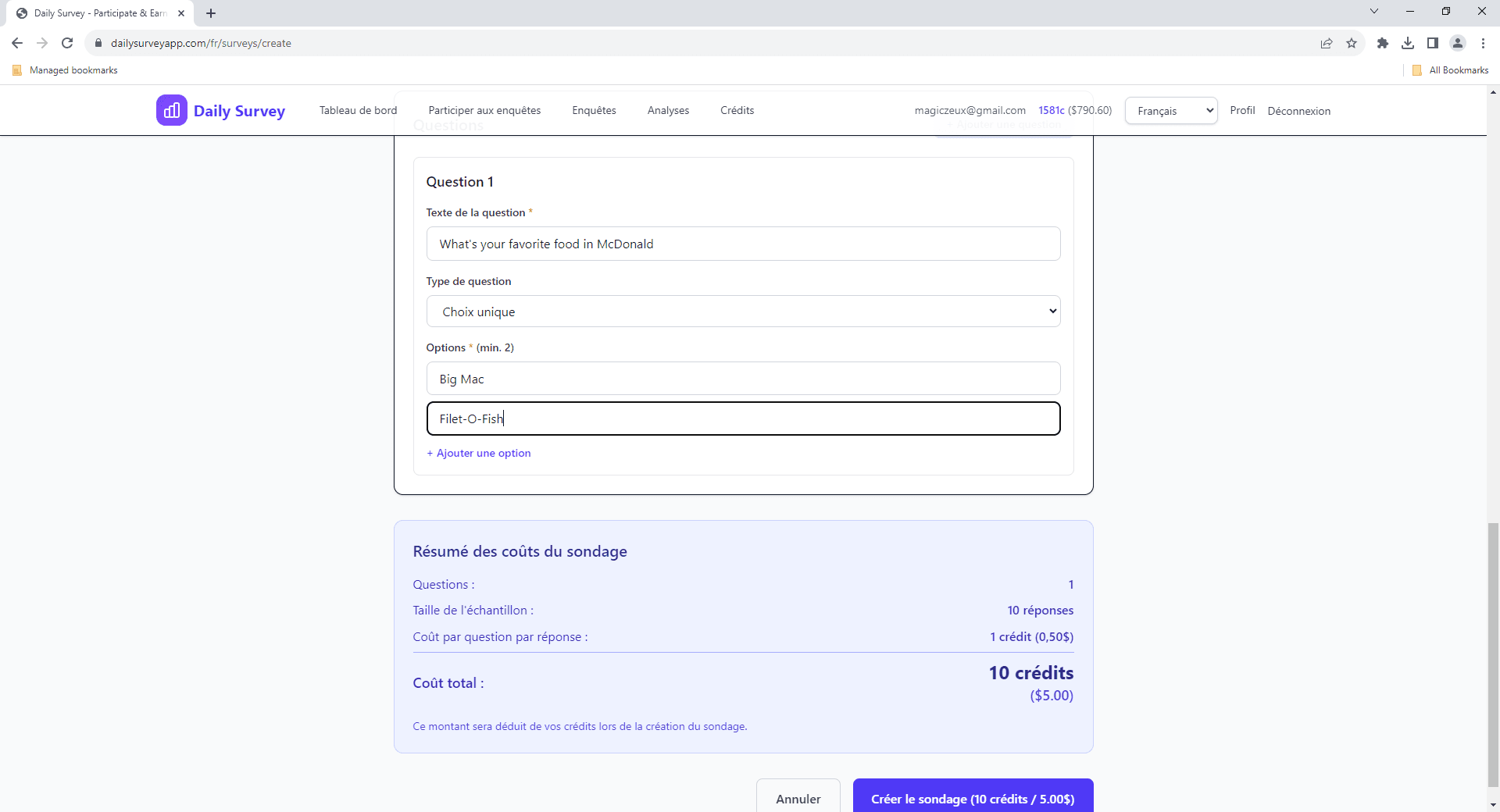 Ăditeur de questions - Ajouter diffĂ©rents types de questions