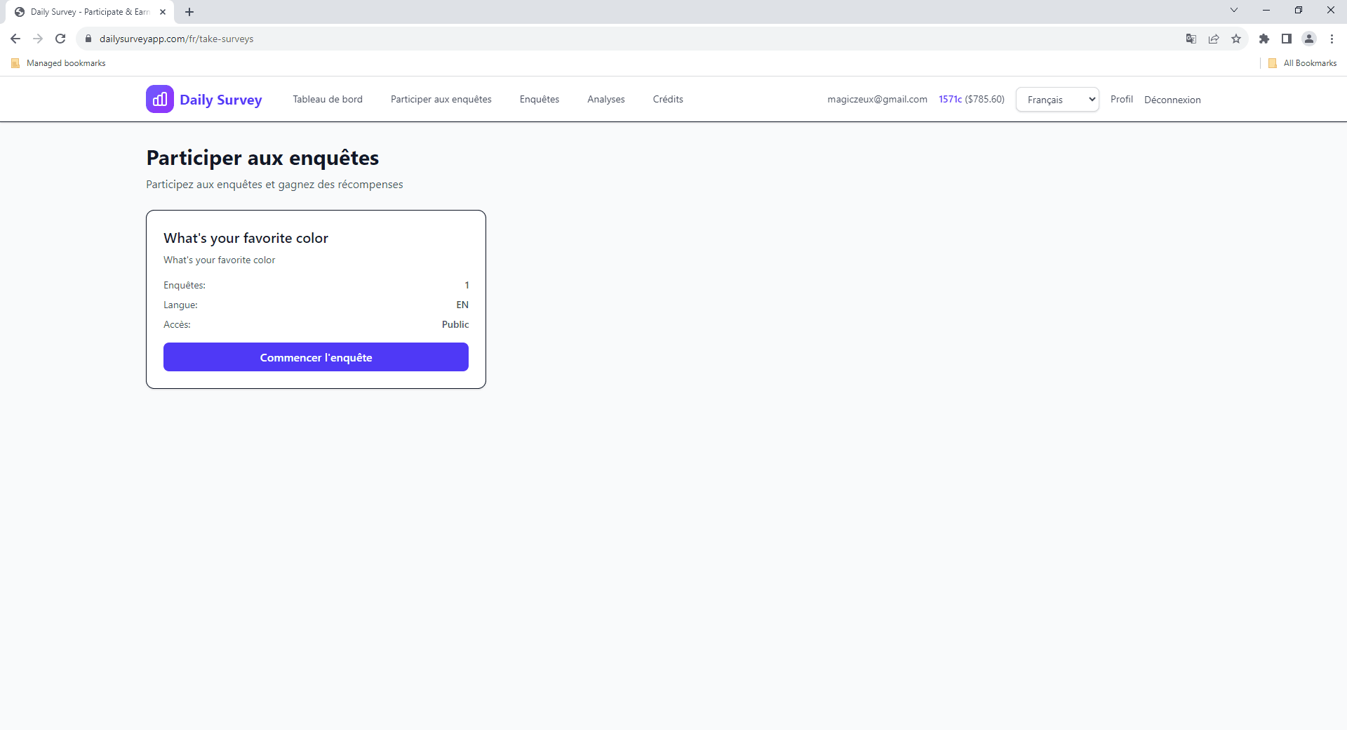 Carte d'enquĂȘte avec rĂ©munĂ©ration et durĂ©e estimĂ©e